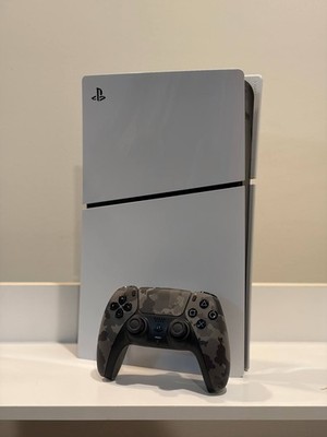 Sony PlayStation 5 PS5 Slim Digital Edition 1TB Console - White with Controller