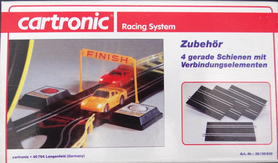 Cartronic Racing System 4 Gerade Spur Schienen Bahn Rennbahn Zubehör NEU OVP