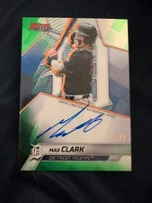 2025 Bowman's Best Max Clark Auto Green Refractor /99 Detroit Tigers