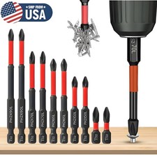 10 Magnetic Anti-slip Ph2 Impact Driver Phillips Screwdriver Drill Bit Tool Set