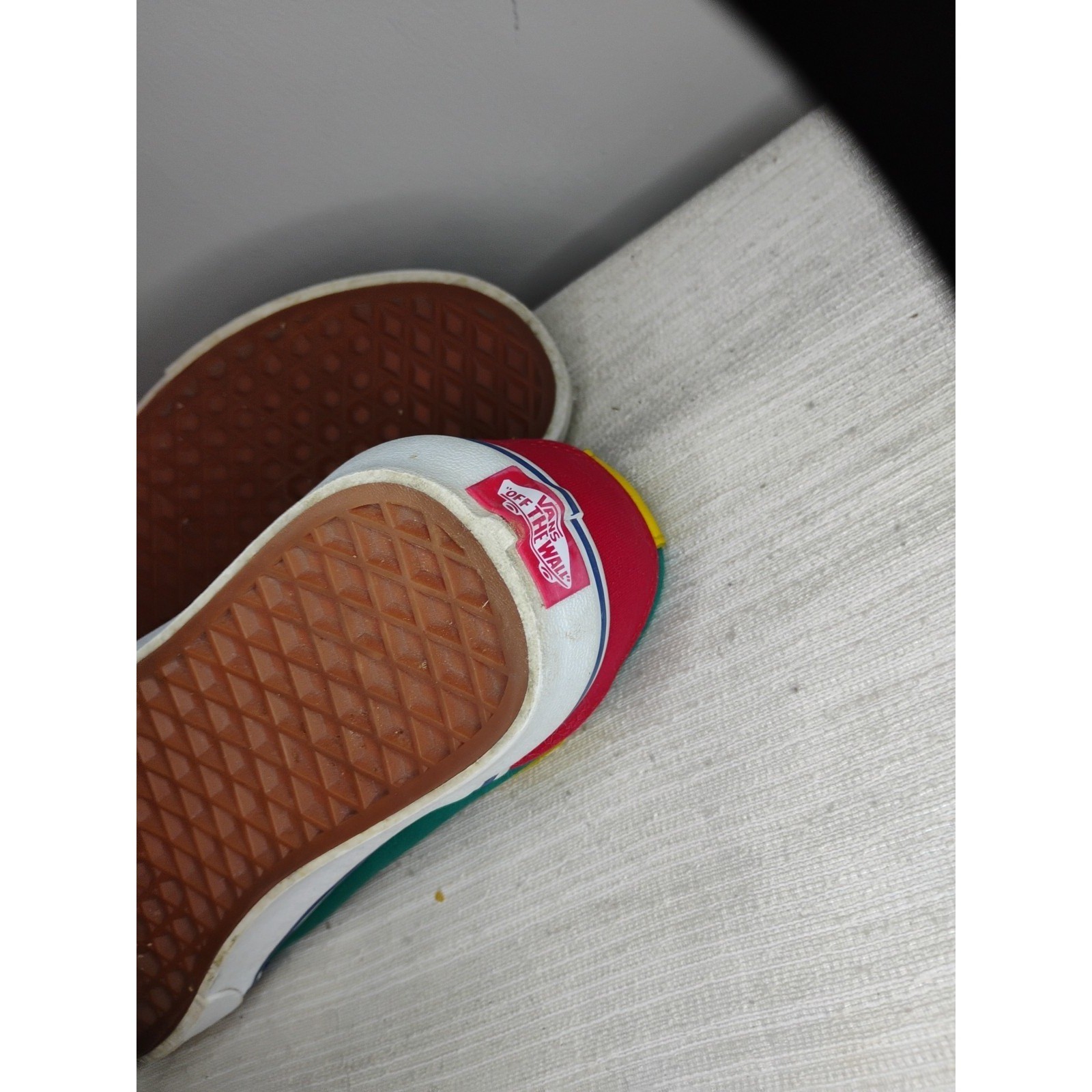 Vans Old Skool Men's 7 Off The Wall Laced Skate Shoes Blue Yellow Green Red Y2K thumbnail 14