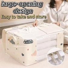 Large Capacity Clothes Storage Bag Organizer with Reinforced Handle Suitable for