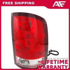 Tail Light Clear & Red Lens Passenger Side Halogen For 07-14 GMC Sierra 1500