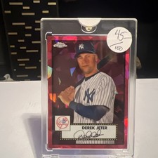 2021 Topps Chrome Platinum AnniversaryDerek Jeter #491 Red Atomic Refractor /100