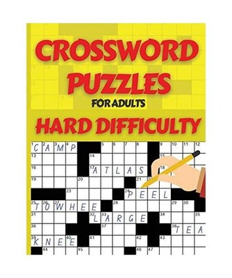 Crossword Puzzle Book for Adults Hard Difficulty: Challenge Your Brain with this