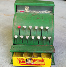 Western Stamping Co. Tom Thumb Cash Register Green Metal Toy