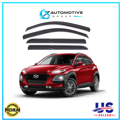 For Hyundai KONA 2018-2023 Window Vent Visors Rain Guards Deflector 3M TAPE