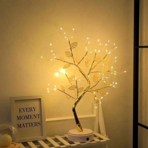 LED Tree Lamp Gold RGB Table Lights Gifts Party Home Decor US Brand New Gift NEW - Picture 5 of 7