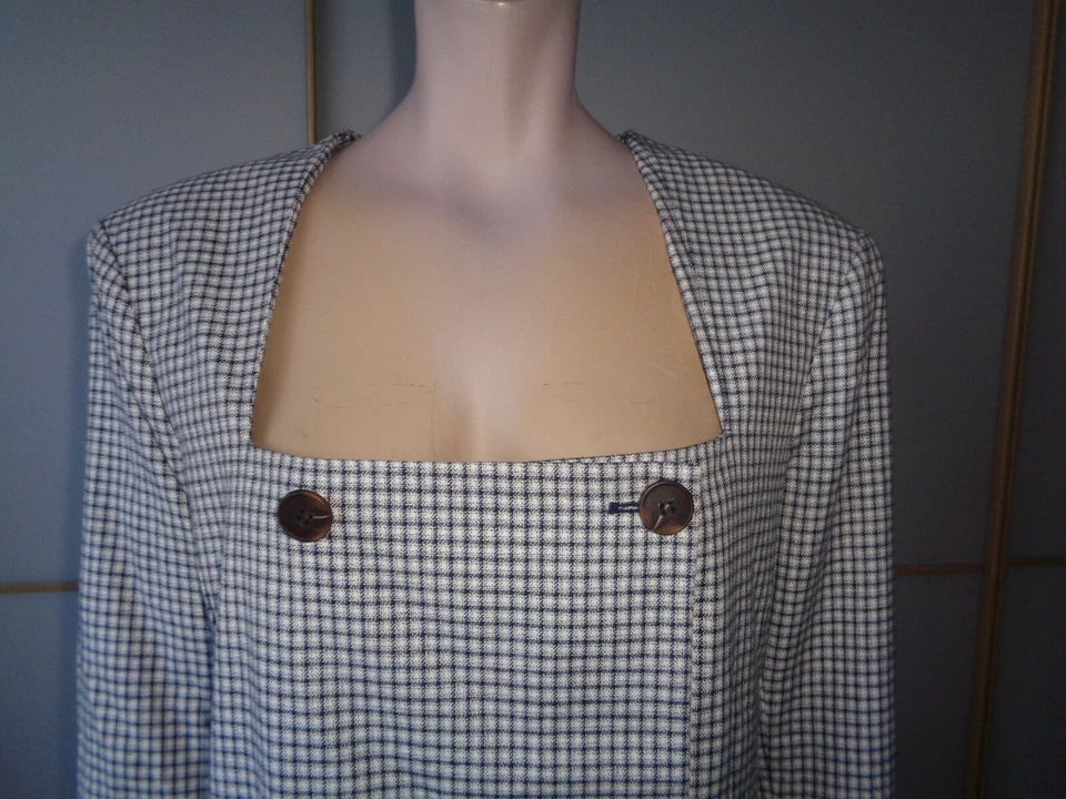 ABRIGO FRONTAL DOBLE ASOS 2 BOLSILLOS LATERALES MANGA LARGA TALLA 18~33" LARGO ~~NUEVO CON ETIQUETAS Foto 2 de 4