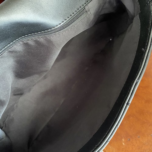 Real Leather | Black Flap Quilted Bag Ombre Chain Crossbody Purse *READ 2 - Picture 11 of 11