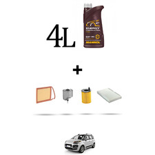 HOFFCAR Kit tagliando 4 FILTRI e 4L OLIO per Citroen C3 Picasso 1.6 hdi 68kw dal