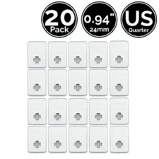 20 Pack 0.94 INCH 24 mm Slab Coin Holder Display For US Quarter Dollar