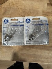 2 pk GE 40-Watt A-15 Appliance Light Bulbs with Medium Base - 415 Lumens