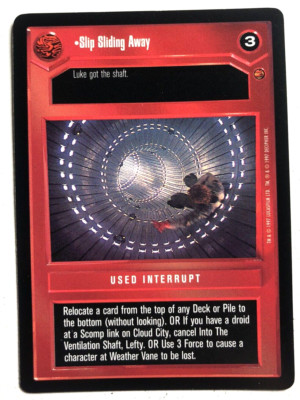 Star Wars CCG Slip Sliding Away Cloud City DARK SIDE Decipher SWCCG NEAR MINT NM