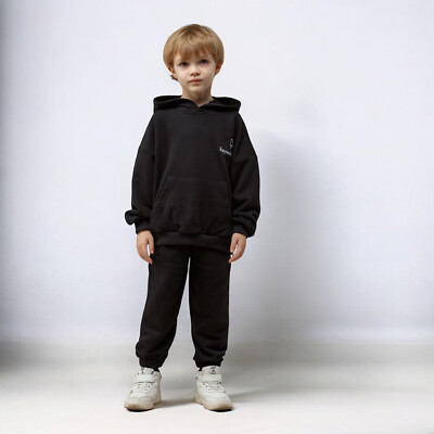 Kinder Jogginganzug 100% Baumwolle Oversize Unisex   Kapuzenpullover & Hose
