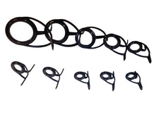 Set Solid Titanium Oxide Spinning Rod Guides in Black Frame