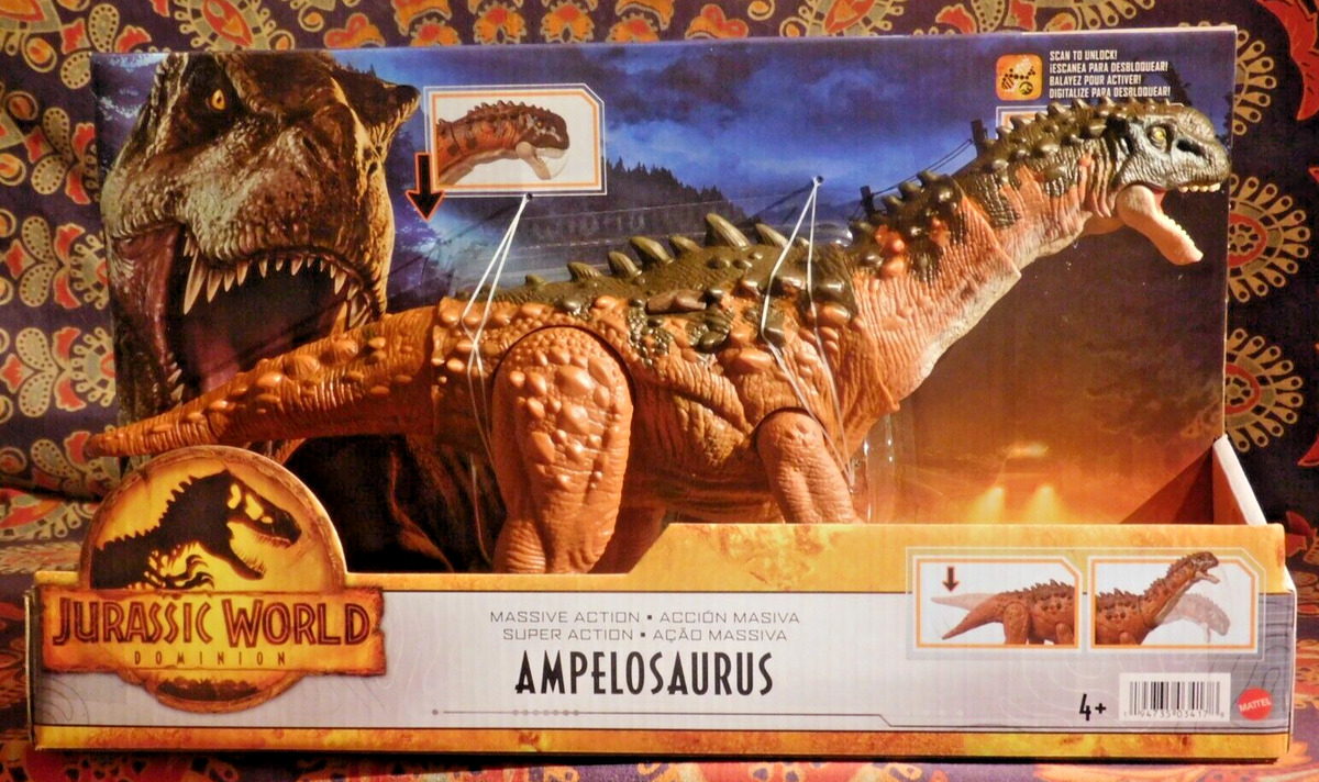 Dinossauro Ampelosaurus Ação Massiva Jurassic World Dominion Mattel HDX50  Pronta Entrega