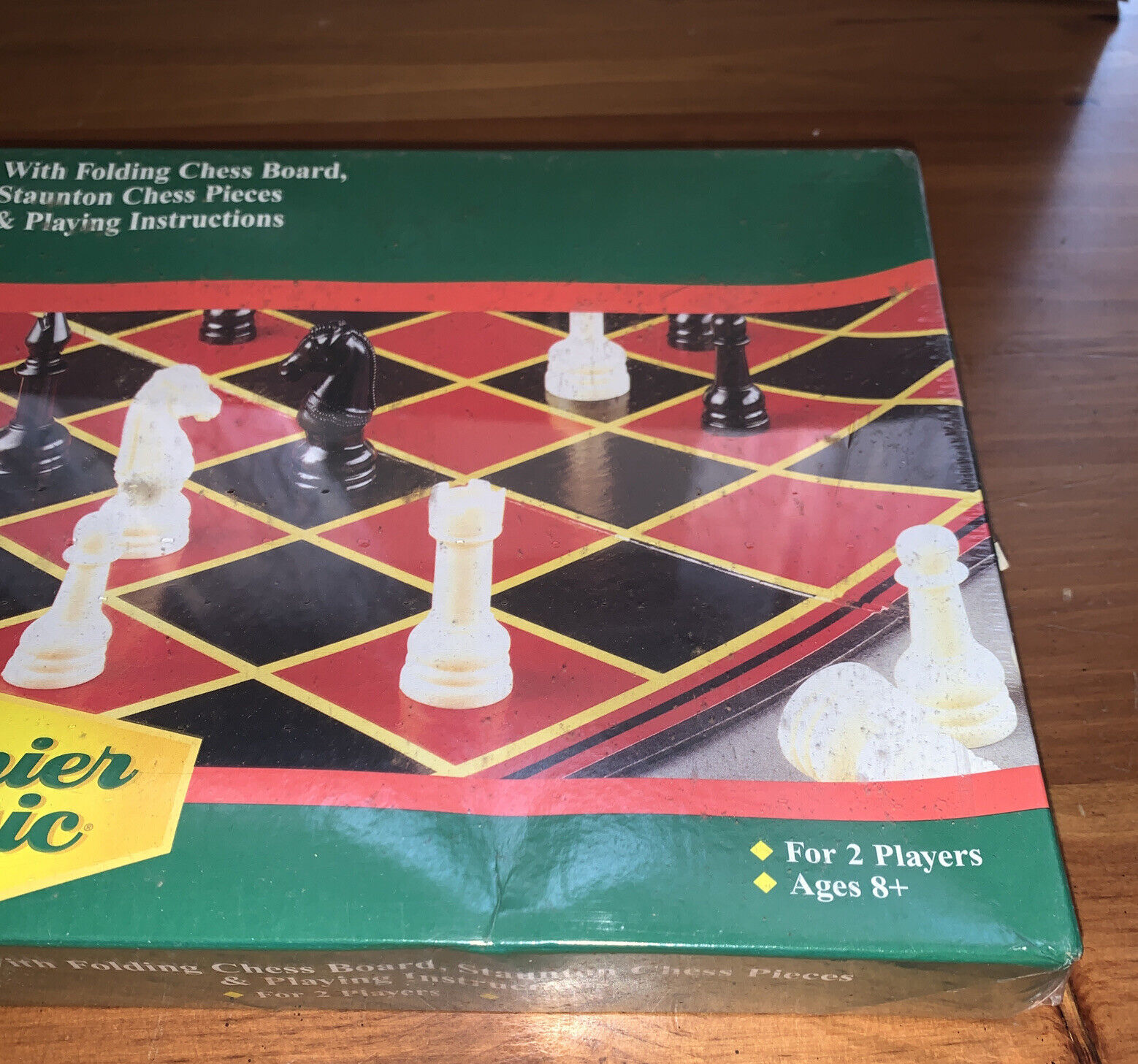 Pressman Chess Set Game Black & White Staunton Style Pieces Board & Rules  Unused