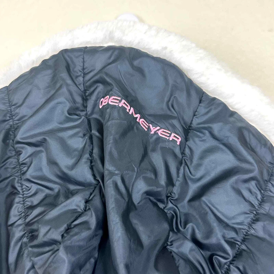 Obermeyer 女孩黑色格子套衫绝缘滑雪帽衫 Minuet Cape 尺寸 XL — 第 2/4 张图片