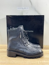 Pons Quintana Amphibious Woman Black Leather Wedge Luxury Boot 36