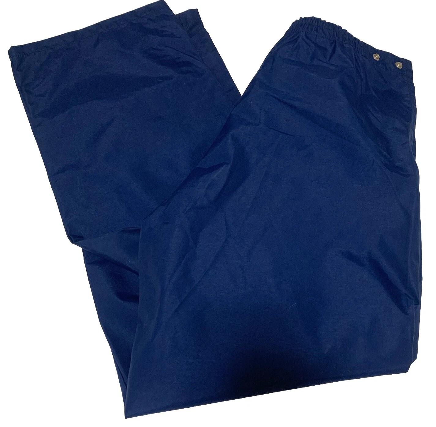 Vtg REI Gore-Tex Ski Pants Men's Medium Navy Blue Snap Waist Nylon Shell USA