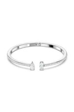 Swarovski Attract Mixed Cut Rhodium Plated Cuff Bangle
