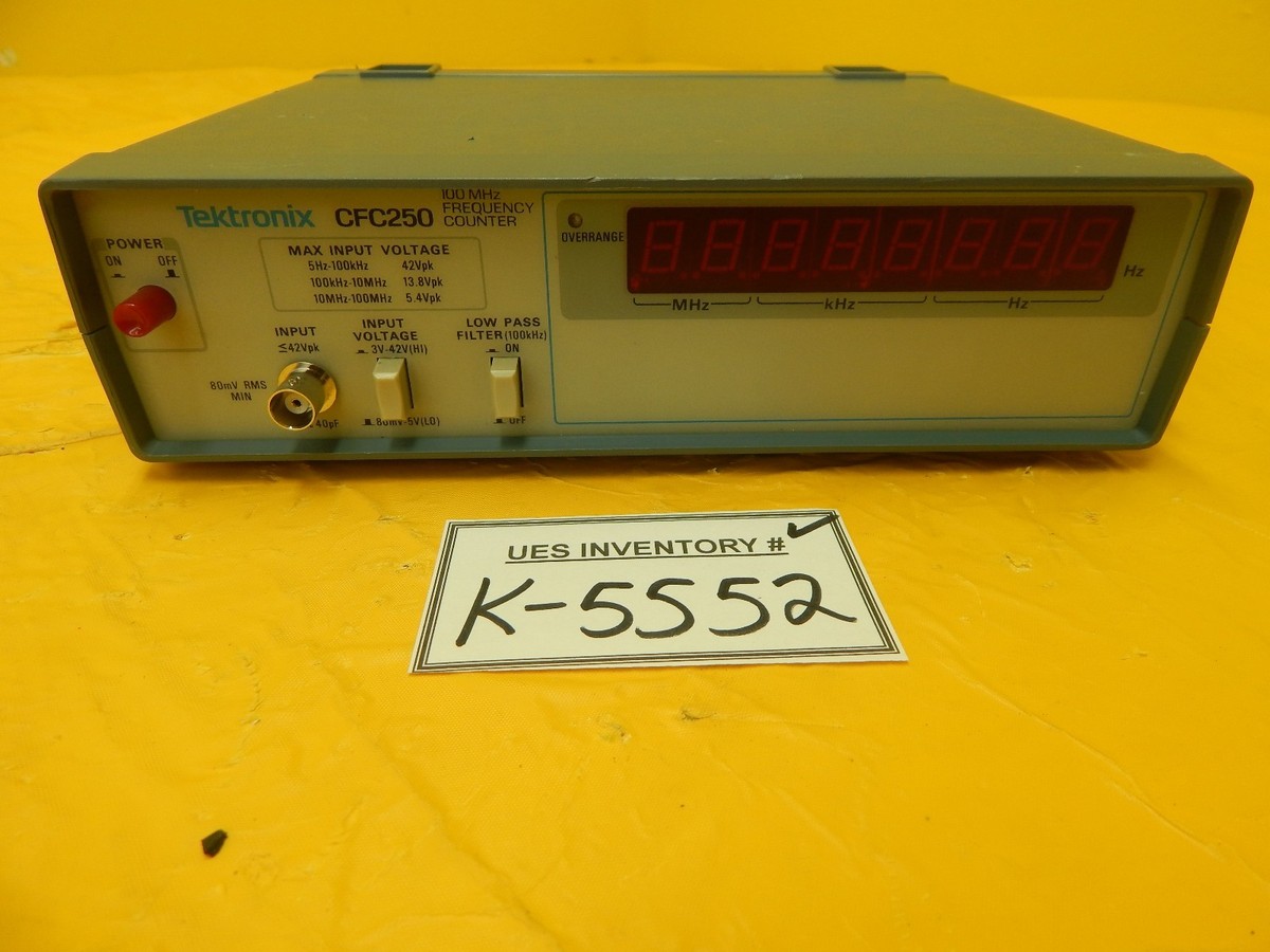 Tektronix CFC250 100 MHz Frequency Counter Used Working Tektronix CFC250 100 MHz Frequency Counter Used Working