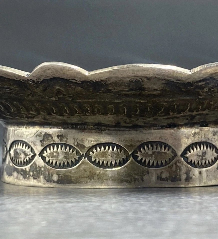 Cenicero moneda plata tribu desconocida vintage cigarro nativo americano Foto 4 de 4