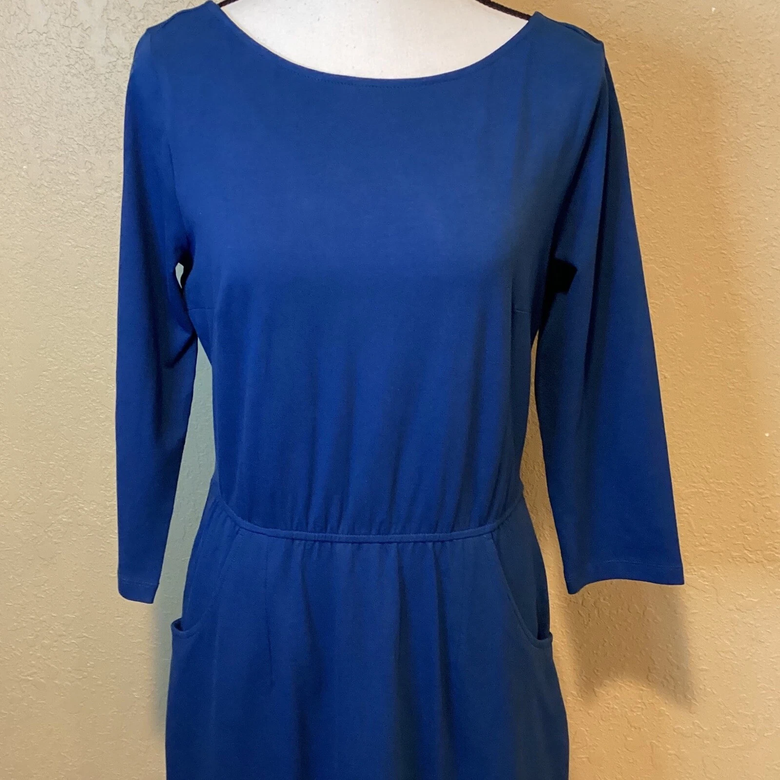 VETEMENTS Maxi abito eShakti Dark Teal maglia jersey corpetto aderente elastico in vita impero