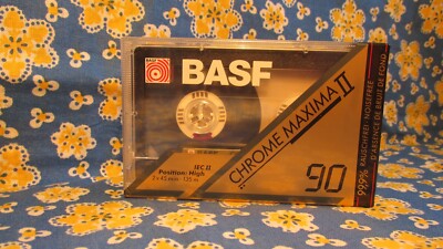 1 MC Basf 90 Chrome Maxima II 99,9%% rauschfrei Aufnahmekassette Cassette