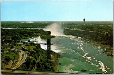 Aerial View of Niagara Falls New York Vintage Chrome Postcard Unposted A76