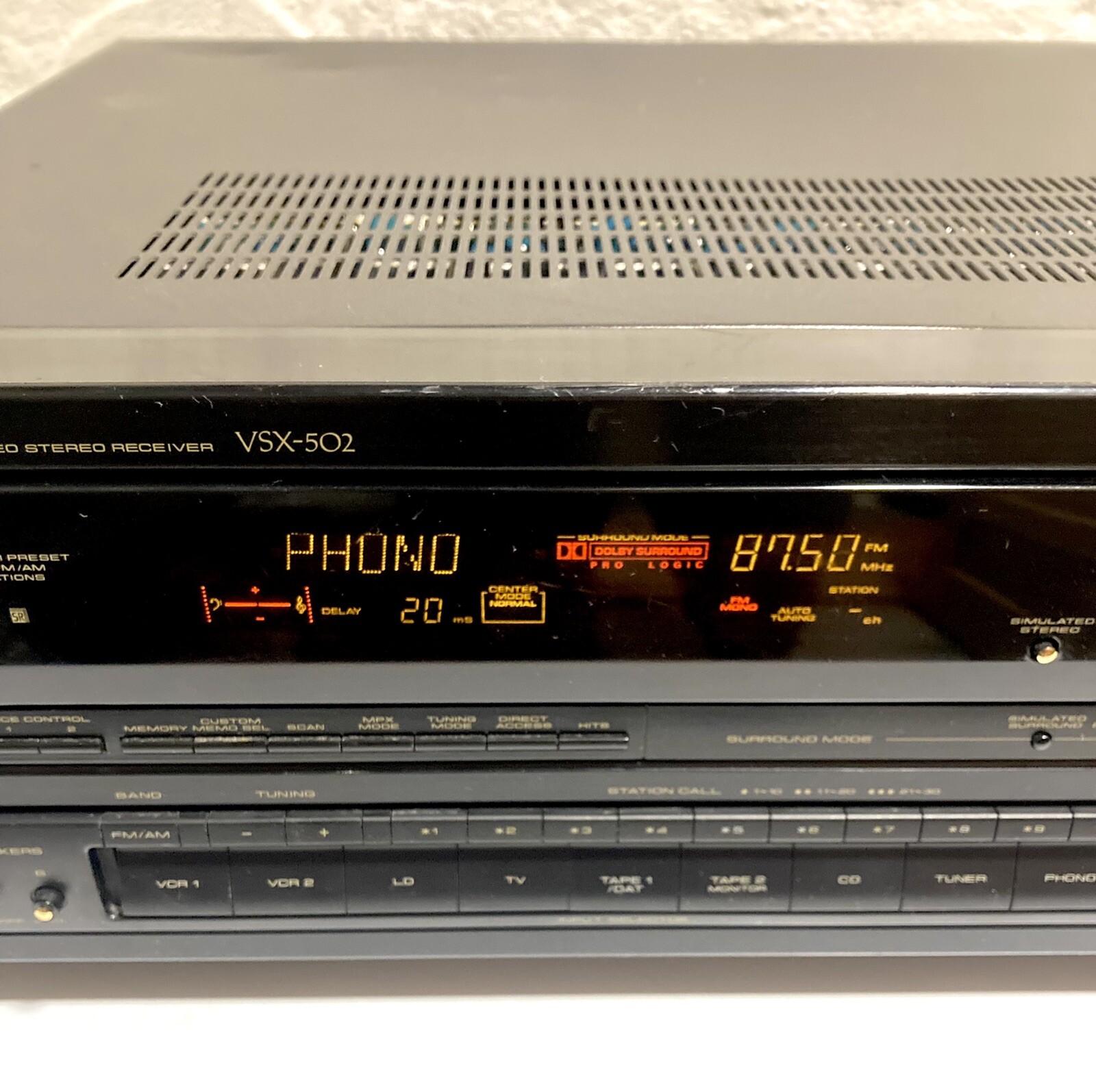 Pioneer VSX502 Audio/Video 5.1 Ch 200 Watts Dolby Receiver No Remote