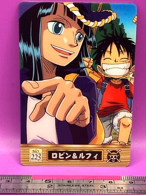 Luffy Nico Robin 223 One Piece King of Pirates Gummy Card 2004