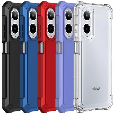 For Cricket icon 6/AT&T Verge Case 2 Layer Protection Corners TPU Bumper Cover