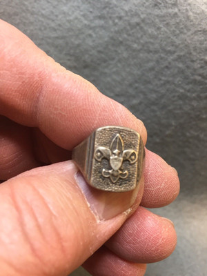 (t64g-4) Boy Scouts - vintage Scout Ring - marked