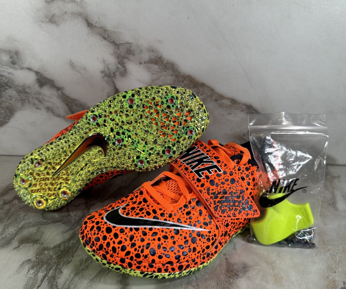 Nike Air Zoom HJ Elite High Jump Track Shoes Size 4.5 Orange