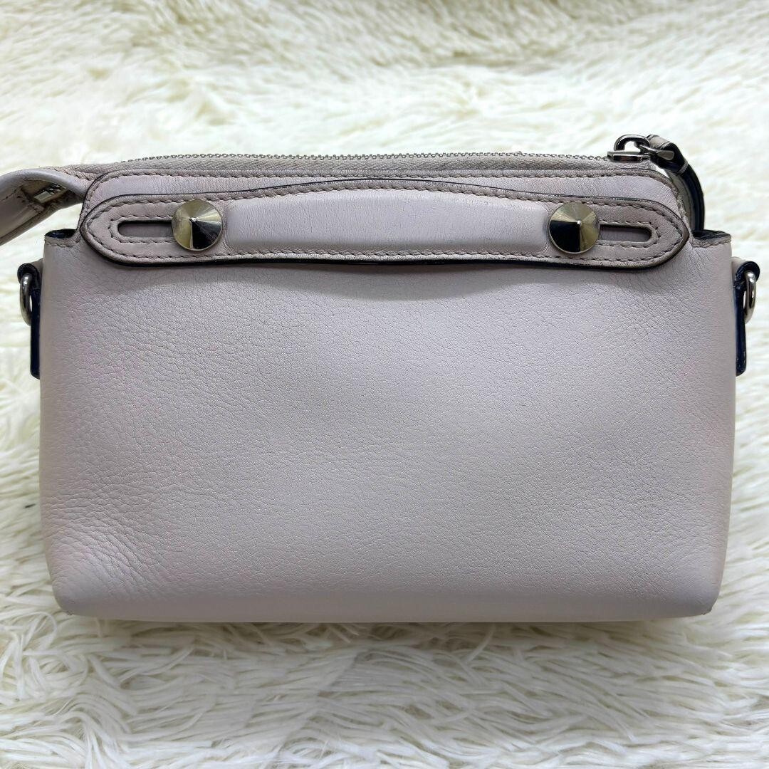 FENDI BY THE WAY Small 2way Bag Floral Motif Leather Off