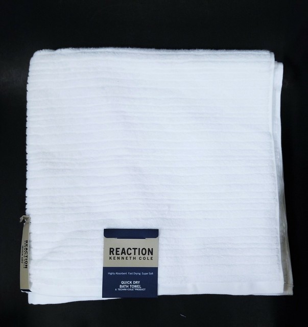 NEW REACTION COLE WHITE STRIPES BROOKS STRIPES 100 COTTON BATH TOWEL eBay
