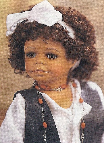 NEW MOLLY KAYE WIGGS DOTY AWARD WINNING AFRICAN AMERICAN BLACK PORCELAIN DOLL - Picture 9 of 11