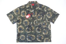 HUGO BOSS EGEENO GREEN FLORAL PRINT SHORT SLEEVE XL BUTTON FRONT SHIRT MENS