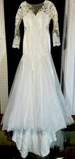 White Wedding Dress By Bridess, Size 0, Never Worn.