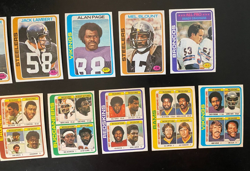 1978 Topps Football HOF Lot - Stallworth #320 RC Lambert #165 Blount #475 - Picture 3 of 11