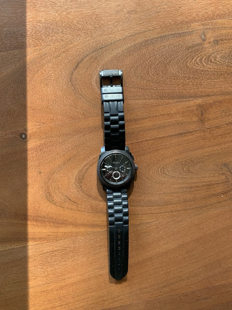 Fossil Uhr “Machine Chronograph Silikon schwarz” FS4487, NP: 179