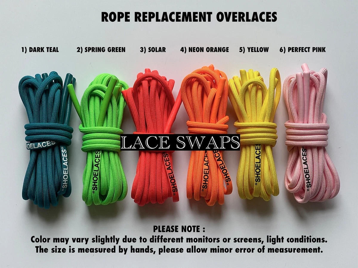 Custom Made Rope Overlaces Lot 50 Shoes With Rubber Tips Shoelaces