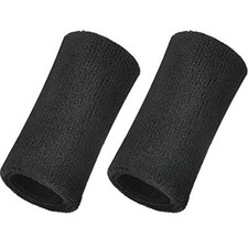 6 Inch Wrist Sweatband Sport Wristbands Elastic Athletic Wrist Bands for Black