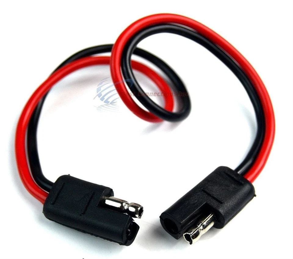 20 Pieces 12" Quick Disconnect 14 Gauge 2 Pin Polarized Molded Power Connectors - Image 2 of 3