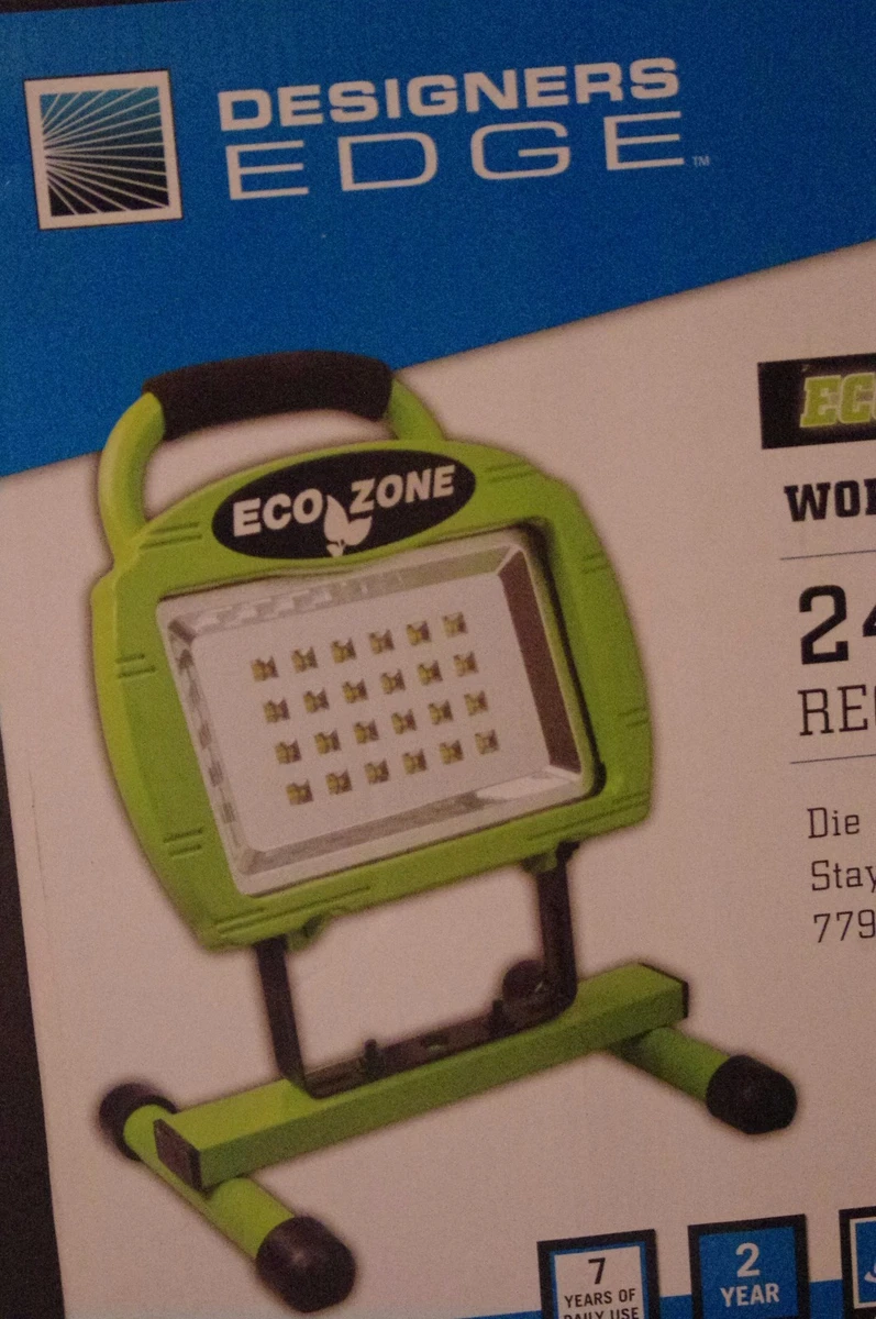 Designers Edge L1320 High Intensity 24 LED Recharge Portable Work Light Green