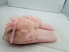 Fur Story Women's Faux Fur Slippers with Memory Foam pink size 5.5-6