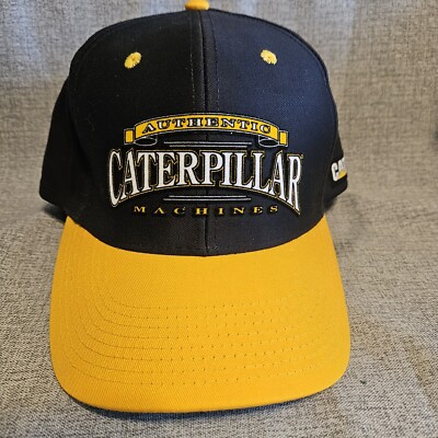  Authentic CAT Dozer Caterpillar Baseball Cap Black/Yellow Construction Hat Cyrk