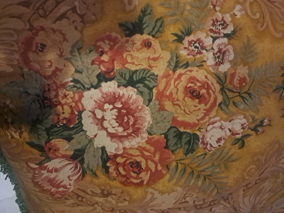 Funda Almohada Sofá Vintage Cojín Borla Floral Decoración del Hogar 21"X21"  Foto 2 de 4